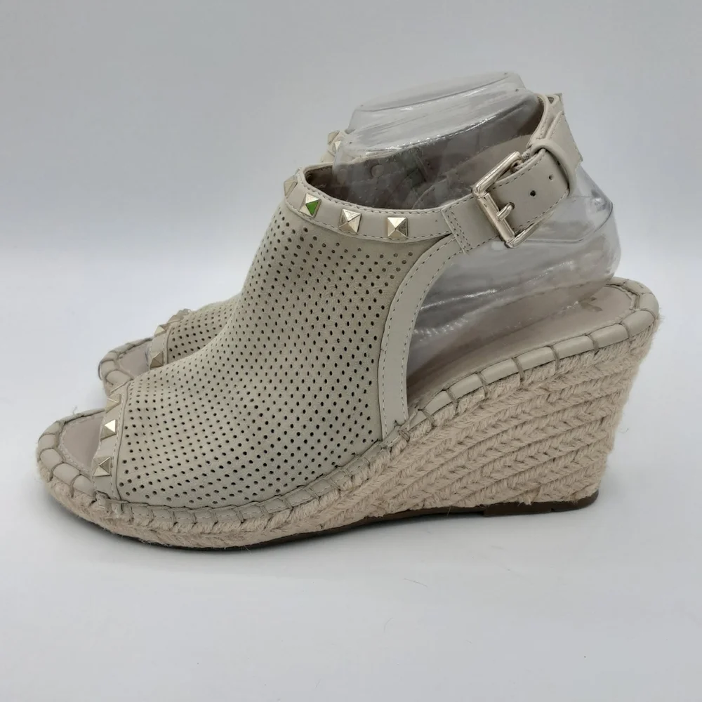 Marc Fisher Senton Leather Espadrille Wedge Sandal.